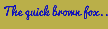 Image with Font Color 1313BA and Background Color BAAF49
